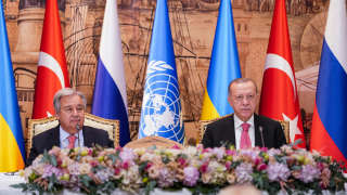 Guerre en Ukraine : Erdogan et le patron de l’ONU à Lviv pour évoquer la sortie du conflit