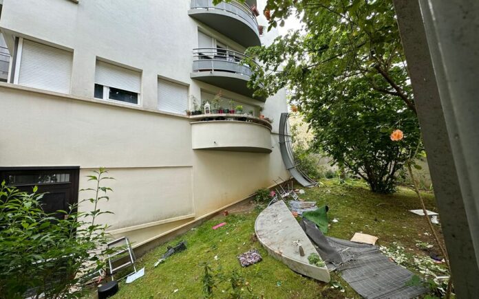 Balcon effondré