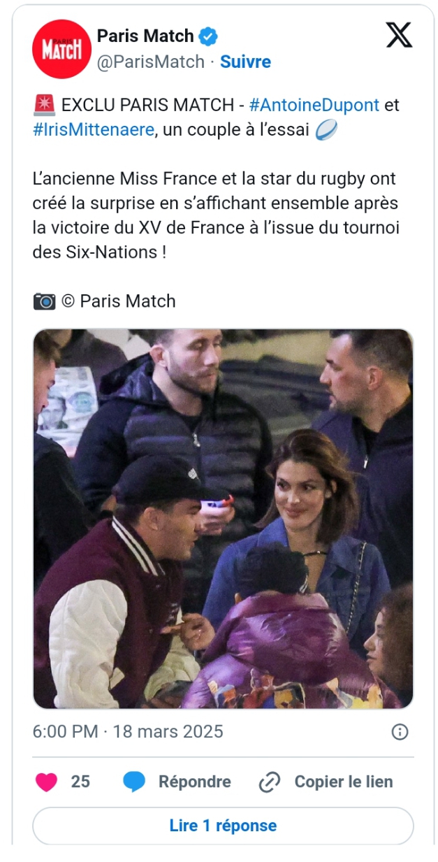 Alerte couple pour Antoine Dupont et Iris Mittenaere : ils ne se quittent plus, photo à l’appui !