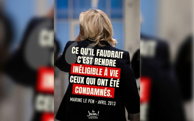 Condamnation de Marine Le Pen : la campagne choc des Jeunes avec Macron